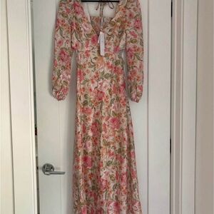Ever New Floral Long Sleeve Dress with open back